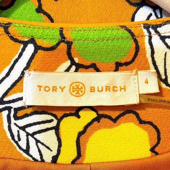 TORY BURCH Wallpaper Floral Twill Nadia Retro Mini Dress Nostalgic Vacation 4 - Picture 7 of 16